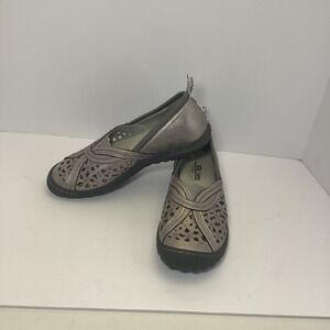 JBU by Jambu Pecan Gray Laser Cut Slip On Comfort Shoes - 7.5M